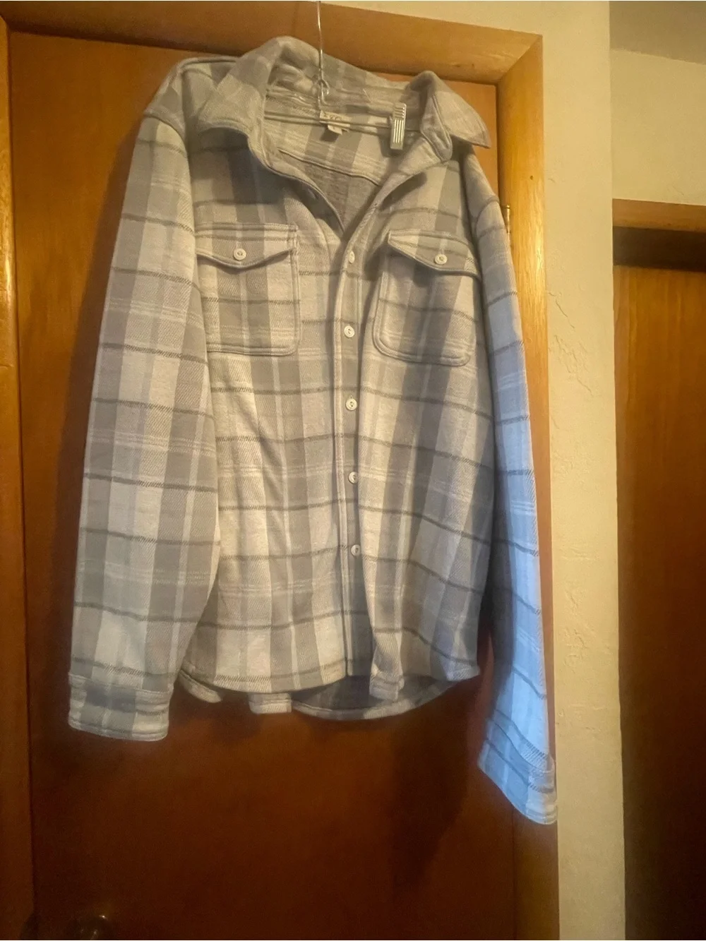 J Crew Woman’s Large Gray Plaid Flannel Shacket
